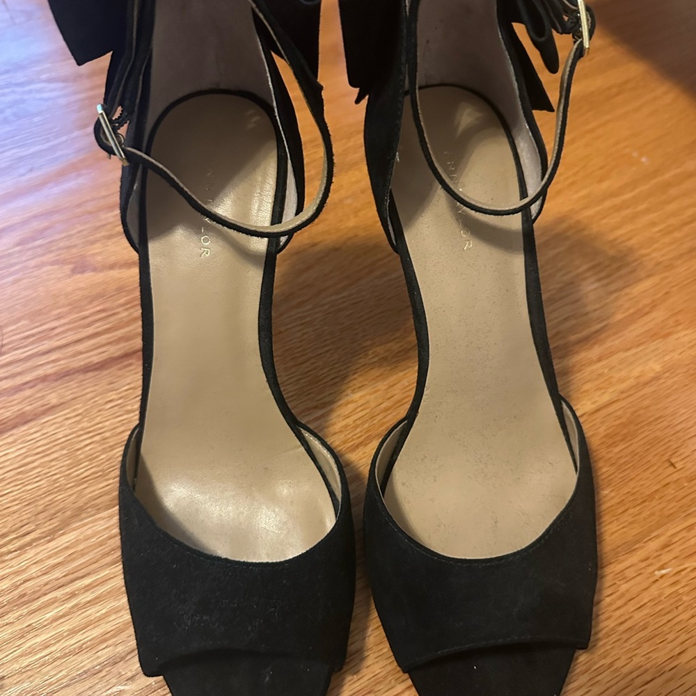 Ann Taylor Black Suede Heels